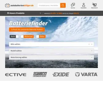 Autobatterienbilliger.de(Alles rund um günstige Batterien) Screenshot