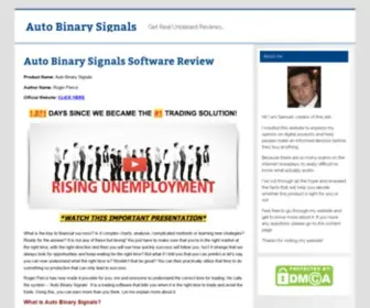 Autobinarysignalssoftwarereviews.com(Auto Binary Signals 2018 Review) Screenshot
