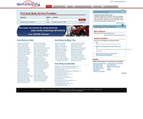Autobody.com(Auto Body and Repair Resources) Screenshot