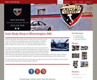 Autobodyshopbloomington.com(Ado's Auto Body) Screenshot