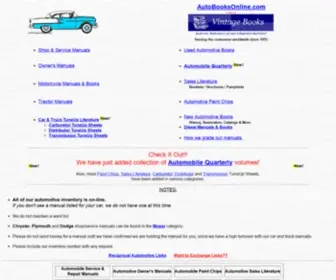 Autobooksonline.com(Automobile Service Manuals) Screenshot