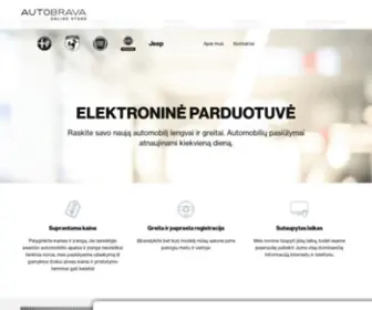 AutobravaStore.com(Fiat, Fiat Professional, Jeep ir Alfa Romeo Pasiūlymai) Screenshot