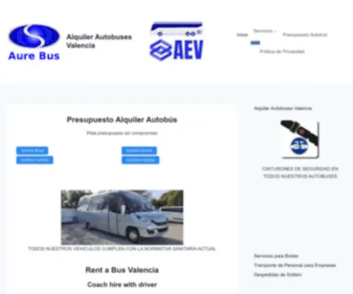 Autobusesenvalencia.com(Alquiler Autobuses Valencia) Screenshot