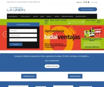 Autobuseslaunion.com(Viaja en autobús con Autobuses La Unión) Screenshot