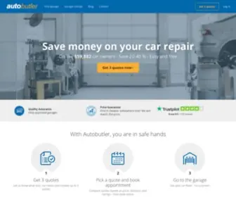 Autobutler.co.uk(Compare prices and save money on your car repair) Screenshot