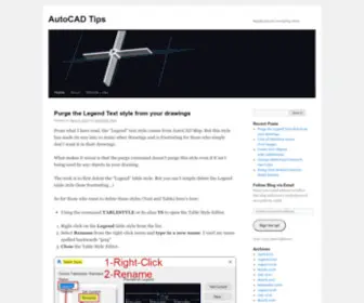 Autocadtips1.com(AutoCAD Tips) Screenshot