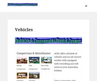 Autocar.com.au(Autocar & Campervan Rental Centre) Screenshot