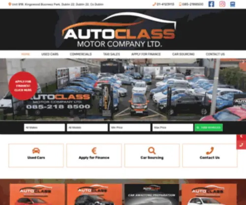 Autoclassmotors.ie(Auto class motors) Screenshot