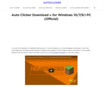 Autoclickerdownload.com(For Windows 10/7/8.1 PC (Official)) Screenshot