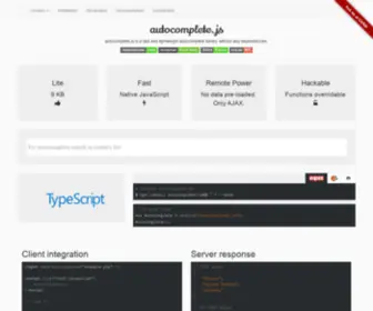 Autocomplete-JS.com(Autocomplete.js) Screenshot