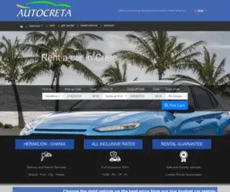 Autocreta.gr(AutoCreta offers cheap rentals in Heraklion airport) Screenshot