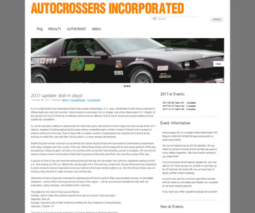 Autocrossersinc.com(Autocrossersinc) Screenshot