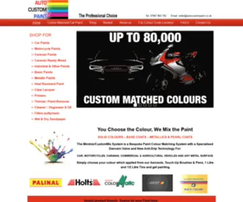 Autocustompaint.com(Auto Custom Paint) Screenshot