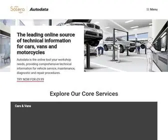 Autodata-Group.com(Autodata Technical Vehicle Data) Screenshot