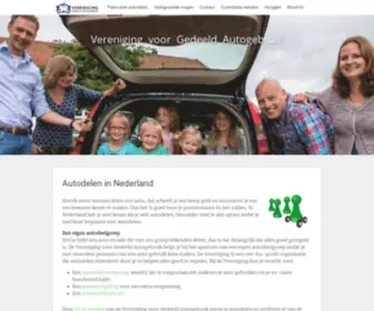 Autodate.nl(Vereniging voor gedeeld autogebruik) Screenshot