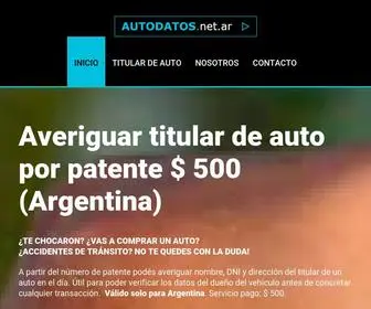 Autodatos.net.ar(Buscar por Patente (ARGENTINA)) Screenshot