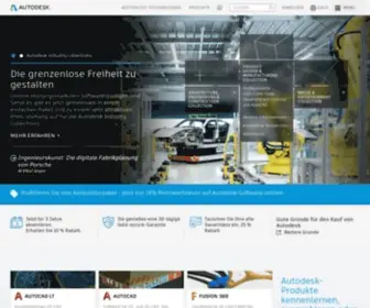 Autodesk.de(3D-Software für Konstruktion, Planung und Entertainment) Screenshot