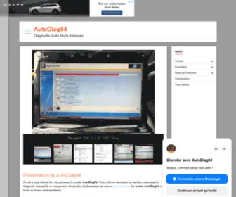 Autodiag94.fr(AutoDiag94 Diagnostic Auto Multimarque) Screenshot