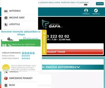 Autodielygafa.sk(Autodiely a autopotreby) Screenshot