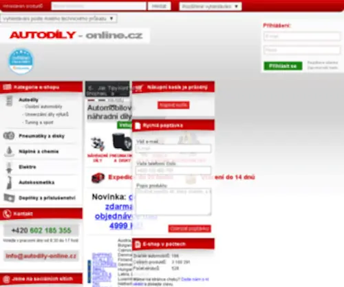 Autodily-Online.cz(Autodily Online) Screenshot
