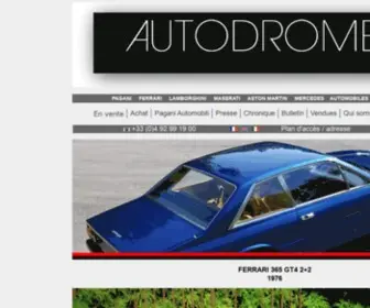 Autodrome-Cannes.com(AUTODROME Cannes Pagani Lamborghini Ferrari automobiles classiques) Screenshot