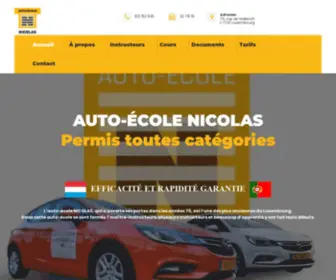 Autoecole-Nicolas.lu(Passez votre permis de conduire avec l'équipe d'instructeurs qualifiés de l’Auto) Screenshot