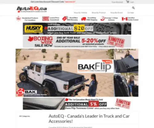 Autoeq.ca(Canadian automotive and pickup truck accessories online store) Screenshot