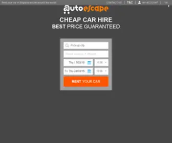 Autoescape.se(Billiga hyrbilar) Screenshot