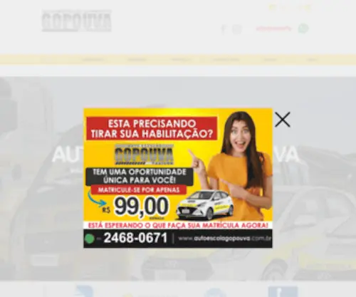 Autoescolagopouva.com.br Screenshot
