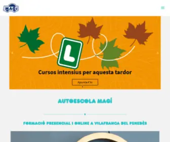 Autoescolamagi.com(Autoescola de formació presencial i online) Screenshot
