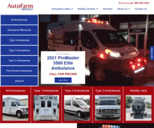 Autofarmambulance.com(Ambulance Sales) Screenshot