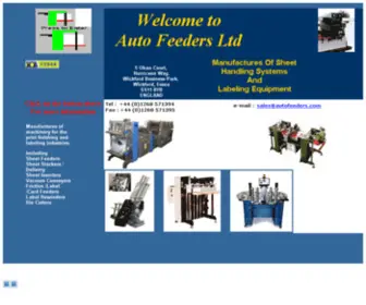 Autofeeders.com(Sheet Feeders) Screenshot