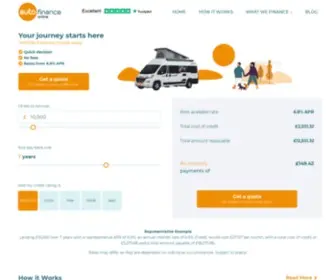 Autofinanceonline.co.uk(Caravan, Motorhome & Horsebox Loans) Screenshot