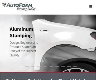 Autoform.com(Software Solutions for Sheet Metal Forming and BiW Assembly) Screenshot