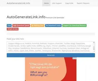 Autogeneratelink.info(Premium Link Generator) Screenshot