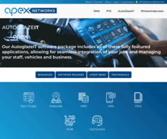 Autoglazeit.co.uk(Apex Networks AutoglazeIT software) Screenshot