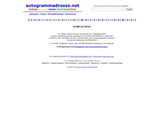 Autogrammadresse.net(Autogrammadressen) Screenshot