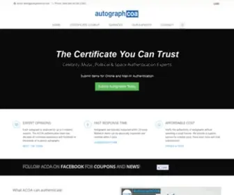 Autographcoa.com(AutographCOA (ACOA)) Screenshot