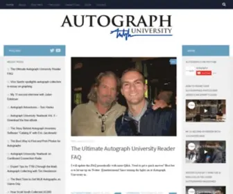 Autographu.com(Autograph collecting tips to help you improve your collection and meet celebrities) Screenshot