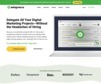 Autogrow.co(Done-For-You Sales Funnel Service from) Screenshot