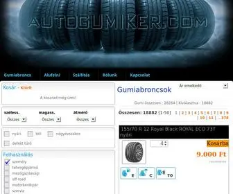 Autogumiker.com(AutóGumiKer) Screenshot