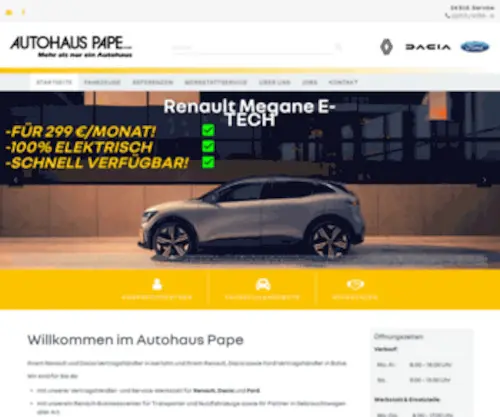 Autohaus-Pape.com(Autohaus Pape) Screenshot