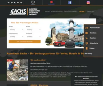 Autohaus-Sachs.eu(Vertragshändler für Volvo) Screenshot