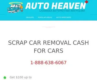 Autoheaven.ca(Scrap Car Removal Toronto) Screenshot