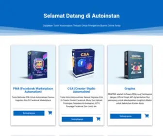 Autoinstan.com(Otomatiskan aktivitas online dengan tool berkualitas) Screenshot