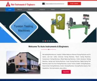 Autoinstrumentsind.com(Universal Testing Machines) Screenshot