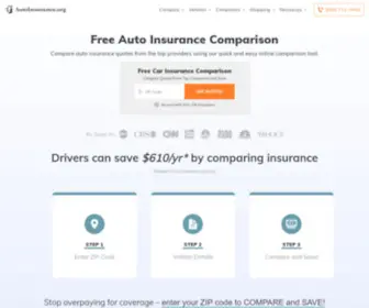 Autoinsurance.org(Compare Cheap Online Auto Insurance Quotes) Screenshot