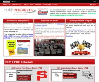 Autointerests.com(2021 HPDE Schedule) Screenshot