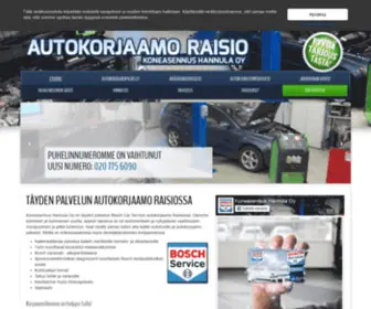 Autokorjaamoraisio.fi(Autokorjaamo Raisiossa) Screenshot