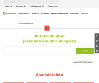 Autokoululiitto.fi(Suomen Autokoululiitto) Screenshot